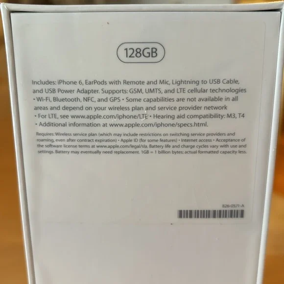 NWT NEW iPhone 6 Space Gray 128gb still in wrapping. - Picture 2 of 5